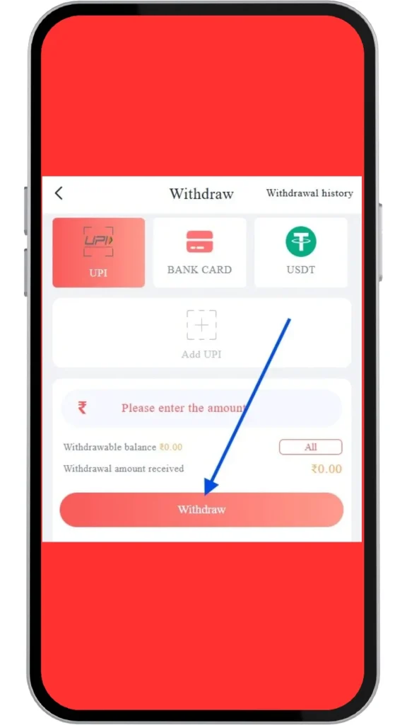 click the withdraw button